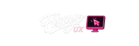 fisayo ux logo with pink monitor